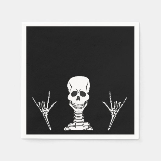 Serviette En Papier Squelette serviettes ILY (Devant)