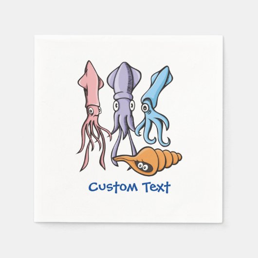 Serviette En Papier Squid (Devant)