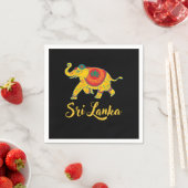 Serviette En Papier Sri Lanka Elephant India Cadeau Abstrait (En situation)