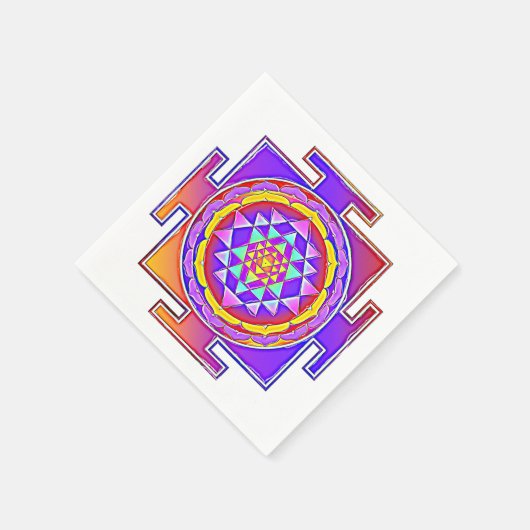 Serviette En Papier Sri Yantra - Symbole hindouiste Design 1 (Coin)