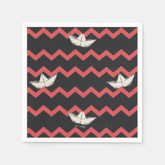 Serviette En Papier SS Georgie Boat Chevron Motif