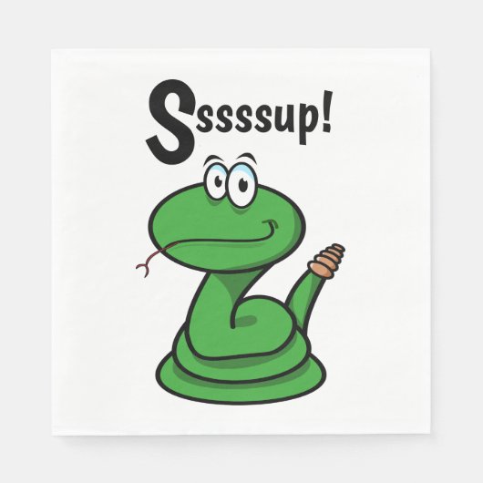 Serviette En Papier Sssssup ! Serpent (Devant)