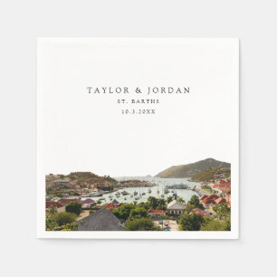 Serviette En Papier St. Barths Mariage Photo personnalisée Cocktail se