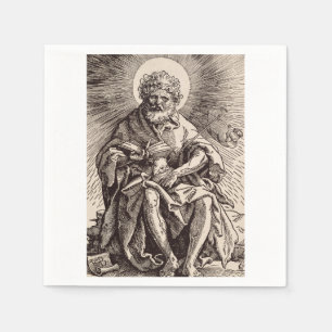Serviette En Papier St. Jean-Baptiste tenant l'Agneau