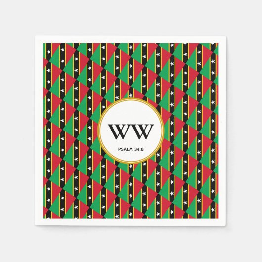 Serviette En Papier ST KITTS NEVIS Fête Anniversaire du patrimoine (Devant)