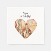 Serviette En Papier St. Nicholas Heart Sinterklaas St. Nick's Day (Devant)