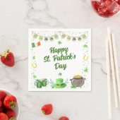 Serviette En Papier St patrick aquarelle (En situation)