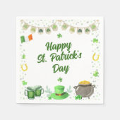 Serviette En Papier St patrick aquarelle (Devant)