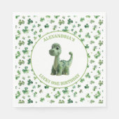 Serviette En Papier St patrick Lucky One Dinosaur Papier Napkin (Devant)