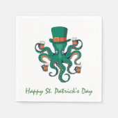Serviette En Papier St patrick Octopus (Devant)