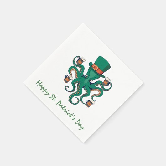 Serviette En Papier St patrick Octopus (Coin)