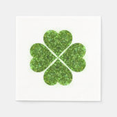 Serviette En Papier St Patrick’s day, trèfle vert irlandais (Devant)