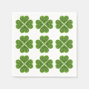 Serviette En Papier St Patrick’s day, trèfle vert irlandais