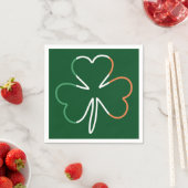 Serviette En Papier St. Patrick Shamrock Irlande Irlande Irlandais Clo (En situation)