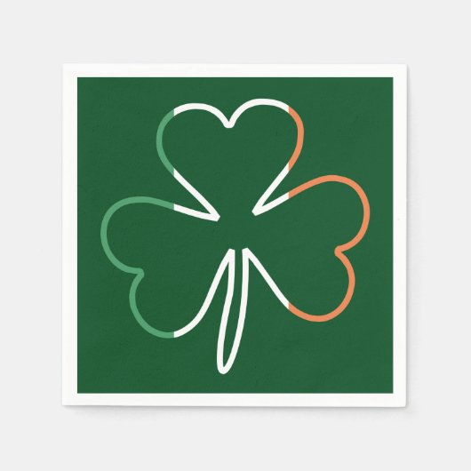 Serviette En Papier St. Patrick Shamrock Irlande Irlande Irlandais Clo (Devant)
