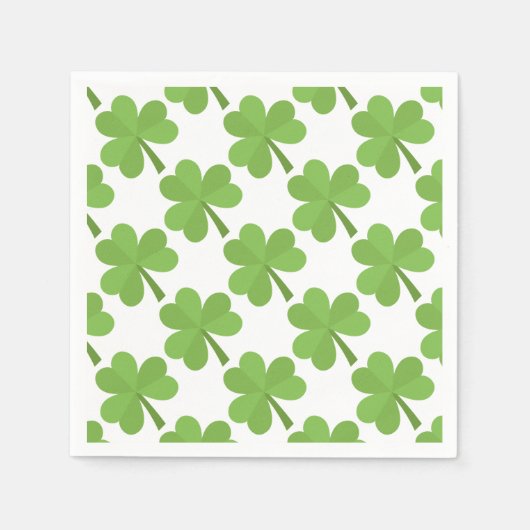 Serviette En Papier St Patrick Shamrock Irlande Irlande Irlande Clover (Devant)