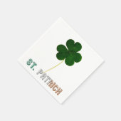 Serviette En Papier St. Patrick Shamrock Irlande Irlande Typographie (Coin)