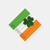 Serviette En Papier St. Patrick Shamrock Irlande Irlande Typographie (Coin)