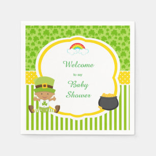 Serviette En Papier St Patrick's Day African American Boy Baby shower