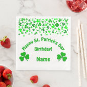 Serviette En Papier St Patrick's Day Birthday Shamrocks (En situation)