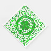 Serviette En Papier St Patrick's Day Birthday Shamrocks Personalized (Coin)