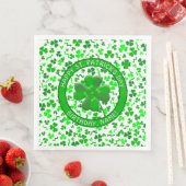 Serviette En Papier St Patrick's Day Birthday Shamrocks Personalized (En situation)
