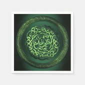 Serviette En Papier St. Patrick's Day - Celtic Motif Round (Devant)