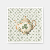 Serviette En Papier St Patrick's Day Clover Tea Pot (Devant)