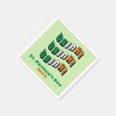 Serviette En Papier St. Patrick's Day Drink Drôle irlandais (Coin)