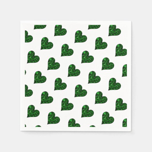 Serviette En Papier St. Patrick's Day Emerald Heart (Devant)