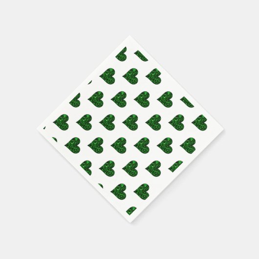 Serviette En Papier St. Patrick's Day Emerald Heart (Coin)