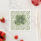 Serviette En Papier  St Patrick's Day Four Leaf Clover  (En situation)