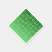 Serviette En Papier St. Patrick's Day green shamrock ombre motif (Coin)