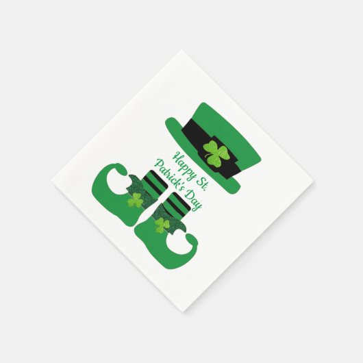 Serviette En Papier St. Patrick's Day, Irlandais, Leprechaun, Parti Ve (Coin)