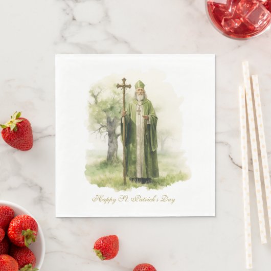 Serviette En Papier St. Patricks Day Irlande Celtic Green (En situation)