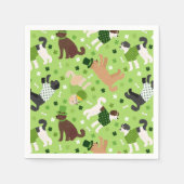Serviette En Papier St. Patrick's Day Labradoodle / Goldendoodle (Devant)