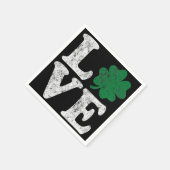 Serviette En Papier St Patrick's Day LOVE Shamrock irlandais (Coin)