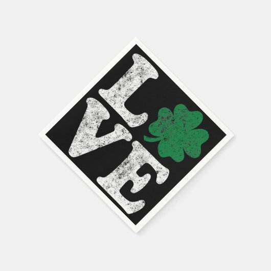 Serviette En Papier St Patrick's Day LOVE Shamrock irlandais (Coin)