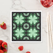 Serviette En Papier St Patrick's Day Lucky 4-leaf Clovers (En situation)