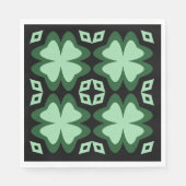 Serviette En Papier St Patrick's Day Lucky 4-leaf Clovers (Devant)