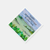 Serviette En Papier St Patrick's Day Lucky Shamrock Nom personnalisé (Coin)