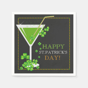 Serviette En Papier St. Patricks Day Shamrock Cocktail Papier-Cocktail