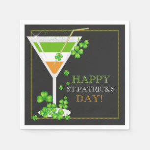 Serviette En Papier St. Patricks Day Shamrock Cocktail Papier-Cocktail