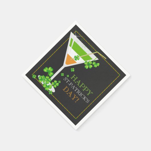 Serviette En Papier St. Patricks Day Shamrock Cocktail Papier-Cocktail (Coin)