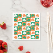 Serviette En Papier St. Patrick's Day Shamrock Fun Check Motif (En situation)