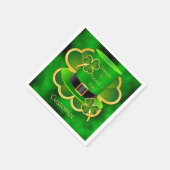 Serviette En Papier St. Patrick's Top Hat & Shamrock Napkins (Coin)