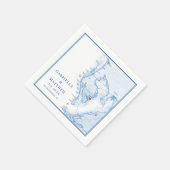 Serviette En Papier St. Pete Florida Carte Mariage élégant (Coin)