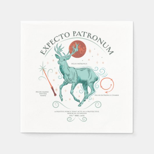 Serviette En Papier Stag Expecto Patronum Graphic (Devant)