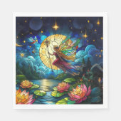 Serviette En Papier Stained Glass Moonlight Flight Fairy  (Devant)