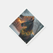 Serviette En Papier Stallion avec couronne de Noël (Coin)